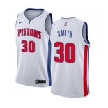 Women's Nike Detroit Pistons #30 Joe Smith Swingman White Home NBA Jersey - Association Edition