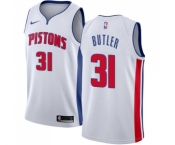 Women's Nike Detroit Pistons #31 Caron Butler Swingman White Home NBA Jersey - Association Edition