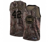 Women's Nike Detroit Pistons #42 Jerry Stackhouse Swingman Camo Realtree Collection NBA Jersey