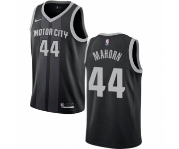 Women's Nike Detroit Pistons #44 Rick Mahorn Swingman Black NBA Jersey - City Edition