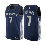 Women's Nike Detroit Pistons #7 Stanley Johnson Swingman Navy Blue NBA Jersey - City Edition