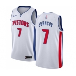 Women's Nike Detroit Pistons #7 Stanley Johnson Swingman White Home NBA Jersey - Association Edition