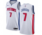 Women's Nike Detroit Pistons #7 Stanley Johnson Swingman White Home NBA Jersey - Association Edition