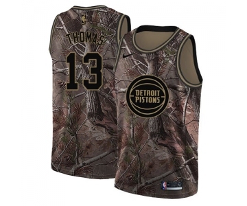 Youth Nike Detroit Pistons #13 Khyri Thomas Swingman Camo Realtree Collection NBA Jersey