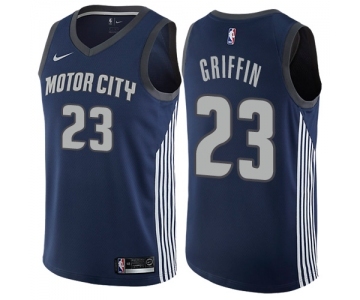 Youth Nike Detroit Pistons #23 Blake Griffin Swingman Navy Blue NBA Jersey - City Edition