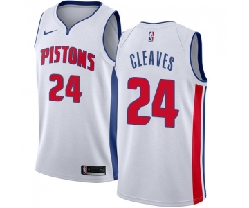 Youth Nike Detroit Pistons #24 Mateen Cleaves Swingman White Home NBA Jersey - Association Edition