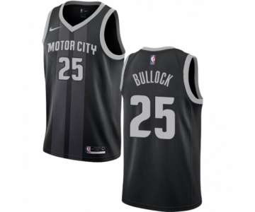 Youth Nike Detroit Pistons #25 Reggie Bullock Swingman Black NBA Jersey - City Edition