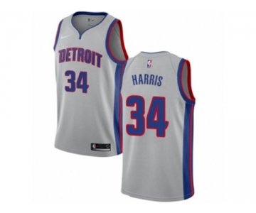 Youth Nike Detroit Pistons #34 Tobias Harris Authentic Silver NBA Jersey Statement Edition