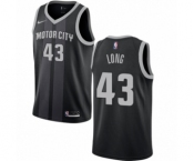 Youth Nike Detroit Pistons #43 Grant Long Swingman Black NBA Jersey - City Edition