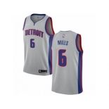 Youth Nike Detroit Pistons #6 Terry Mills Authentic Silver NBA Jersey Statement Edition