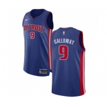 Youth Nike Detroit Pistons #9 Langston Galloway Authentic Royal Blue Road NBA Jersey - Icon Edition