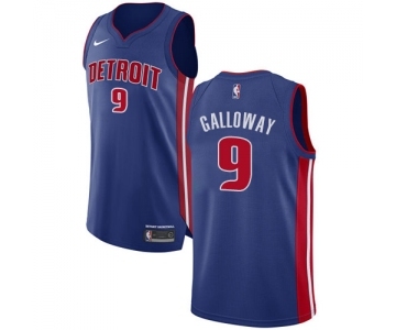 Youth Nike Detroit Pistons #9 Langston Galloway Authentic Royal Blue Road NBA Jersey - Icon Edition