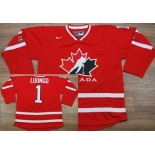 2010 Team Canada #1 Luongo Red