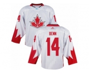 Men Adidas Team Canada #14 Jamie Benn White 2016 World Cup Ice Hockey Jersey