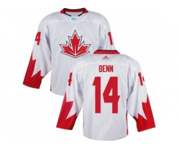 Men Adidas Team Canada #14 Jamie Benn White 2016 World Cup Ice Hockey Jersey