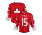 Men Adidas Team Canada #15 Ryan Getzlaf Red 2016 World Cup Ice Hockey Jersey