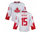 Men Adidas Team Canada #15 Ryan Getzlaf White 2016 World Cup Ice Hockey Jersey