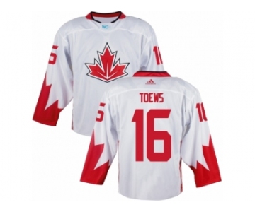 Men Adidas Team Canada #16 Jonathan Toews White 2016 World Cup Ice Hockey Jersey