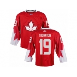 Men Adidas Team Canada #19 Joe Thornton Red 2016 World Cup Ice Hockey Jersey