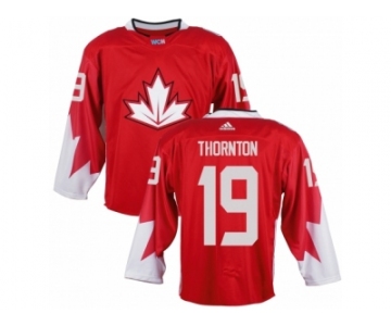 Men Adidas Team Canada #19 Joe Thornton Red 2016 World Cup Ice Hockey Jersey