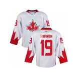 Men Adidas Team Canada #19 Joe Thornton White 2016 World Cup Ice Hockey Jersey