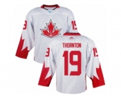 Men Adidas Team Canada #19 Joe Thornton White 2016 World Cup Ice Hockey Jersey