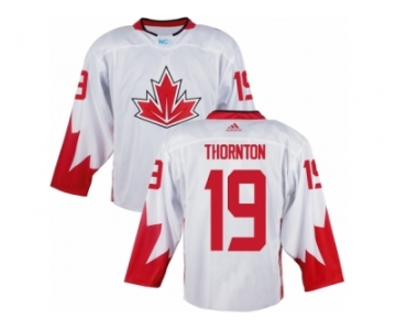 Men Adidas Team Canada #19 Joe Thornton White 2016 World Cup Ice Hockey Jersey