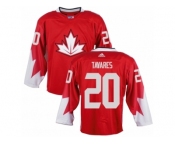 Men Adidas Team Canada #20 John Tavares Red 2016 World Cup Ice Hockey Jersey