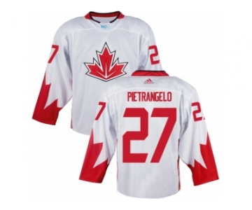 Men Adidas Team Canada #27 Alex Pietrangelo White 2016 World Cup Ice Hockey Jersey