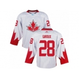 Men Adidas Team Canada #28 Claude Giroux White 2016 World Cup Ice Hockey Jersey