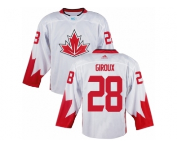 Men Adidas Team Canada #28 Claude Giroux White 2016 World Cup Ice Hockey Jersey