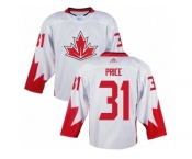 Men Adidas Team Canada #31 Carey Price White 2016 World Cup Ice Hockey Jersey