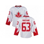 Men Adidas Team Canada #63 Brad Marchand White 2016 World Cup Ice Hockey Jersey