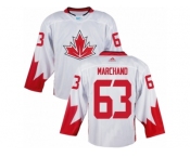 Men Adidas Team Canada #63 Brad Marchand White 2016 World Cup Ice Hockey Jersey