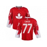 Men Adidas Team Canada #77 Jeff Carter Red 2016 World Cup Ice Hockey Jersey