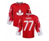 Men Adidas Team Canada #77 Jeff Carter Red 2016 World Cup Ice Hockey Jersey