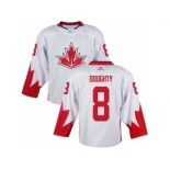 Men Adidas Team Canada #8 Drew Doughty White 2016 World Cup Ice Hockey Jersey