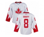 Men Adidas Team Canada #8 Drew Doughty White 2016 World Cup Ice Hockey Jersey