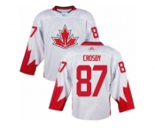 Men Adidas Team Canada #87 Sidney Crosby White 2016 World Cup Ice Hockey Jersey