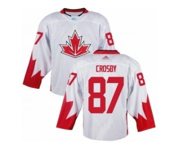 Men Adidas Team Canada #87 Sidney Crosby White 2016 World Cup Ice Hockey Jersey