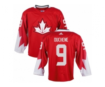 Men Adidas Team Canada #9 Matt Duchene Red 2016 World Cup Ice Hockey Jersey