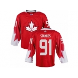 Men Adidas Team Canada #91 Steven Stamkos Red 2016 World Cup Ice Hockey Jersey