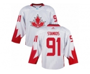 Men Adidas Team Canada #91 Steven Stamkos White 2016 World Cup Ice Hockey Jersey