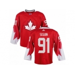 Men Adidas Team Canada #91 Tyler Seguin Red 2016 World Cup Ice Hockey Jersey