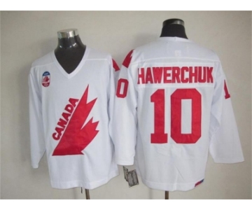 NHL Team Canada Olympic #10 Hawerchuk white jerseys