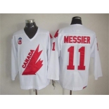 NHL Team Canada Olympic #11 Messier white jerseys