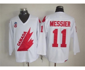 NHL Team Canada Olympic #11 Messier white jerseys