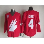 NHL Team Canada Olympic #4 Orr red jerseys