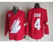 NHL Team Canada Olympic #4 Orr red jerseys