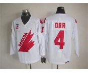 NHL Team Canada Olympic #4 Orr white jerseys